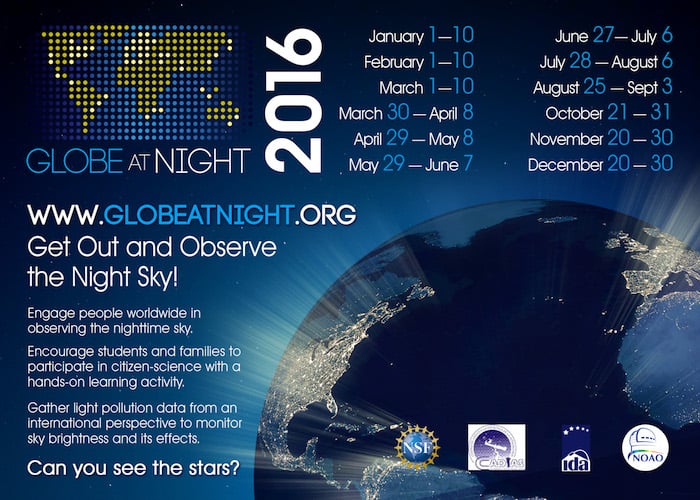 Globe at Night Postcard