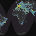World map of artificial sky brightness. Image from the new "World Atlas of Artificial Night Sky Brightness."
