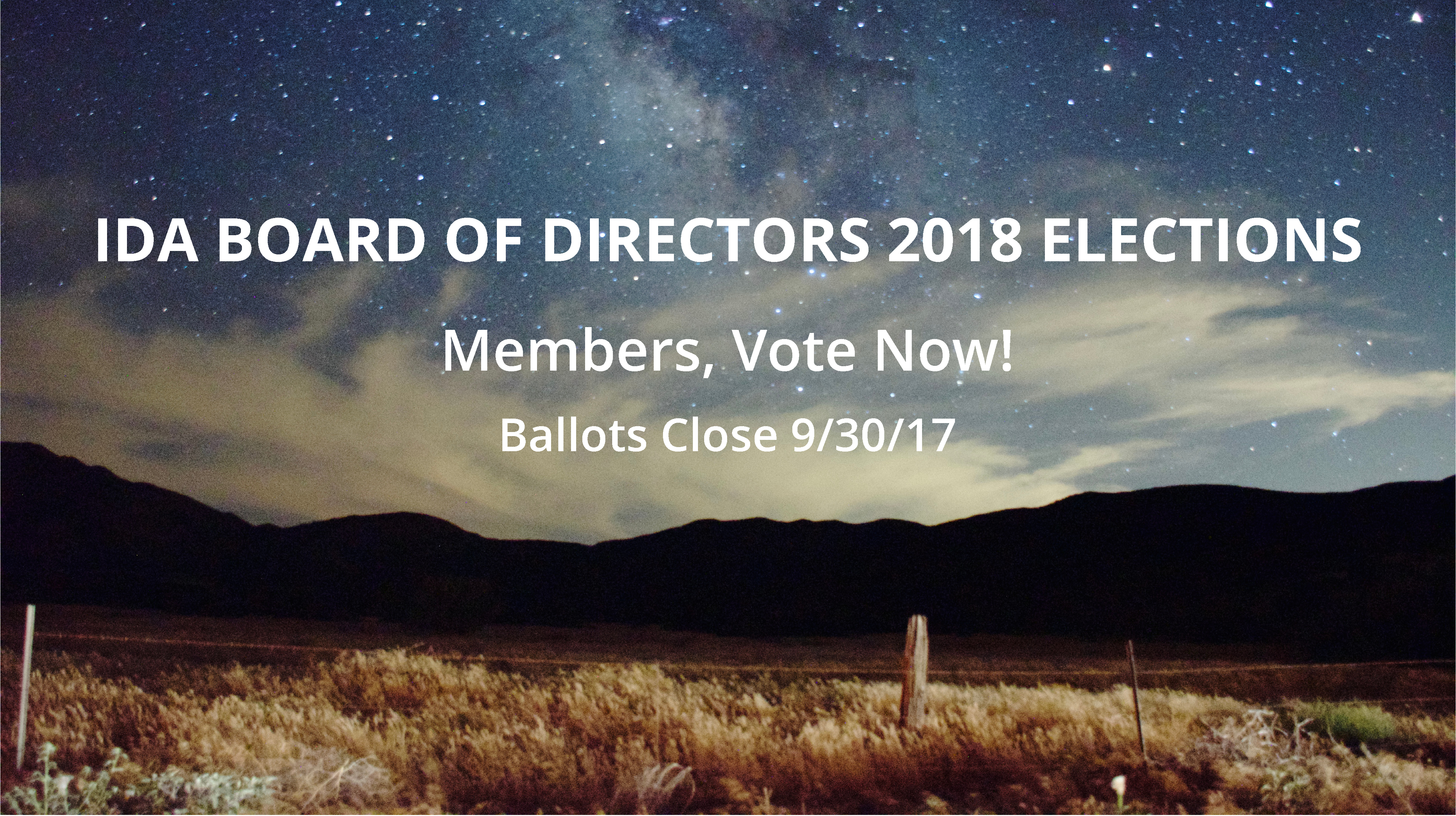 Members! Cast Your Vote for the IDA 2018 Board of Directors Before September 30 Members! Cast Your Vote for the IDA 2018 Board of Directors Before September 30 Thumbnail