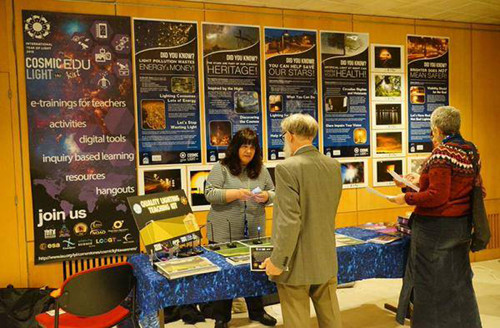 DarkSky board member Connie Walker representing DarkSky at the Ceremony of International Year of Light 2015 in Paris, France.