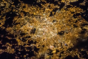 This photo taken of Paris, France from the International Space Station shows the incredible amount of outdoor lighting.