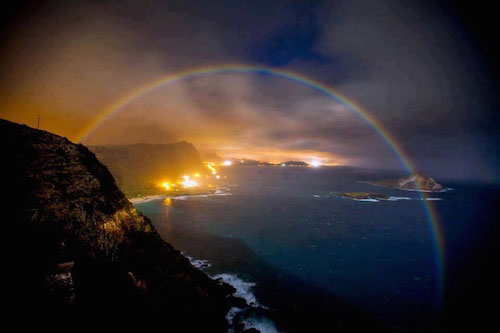 rainbows at night