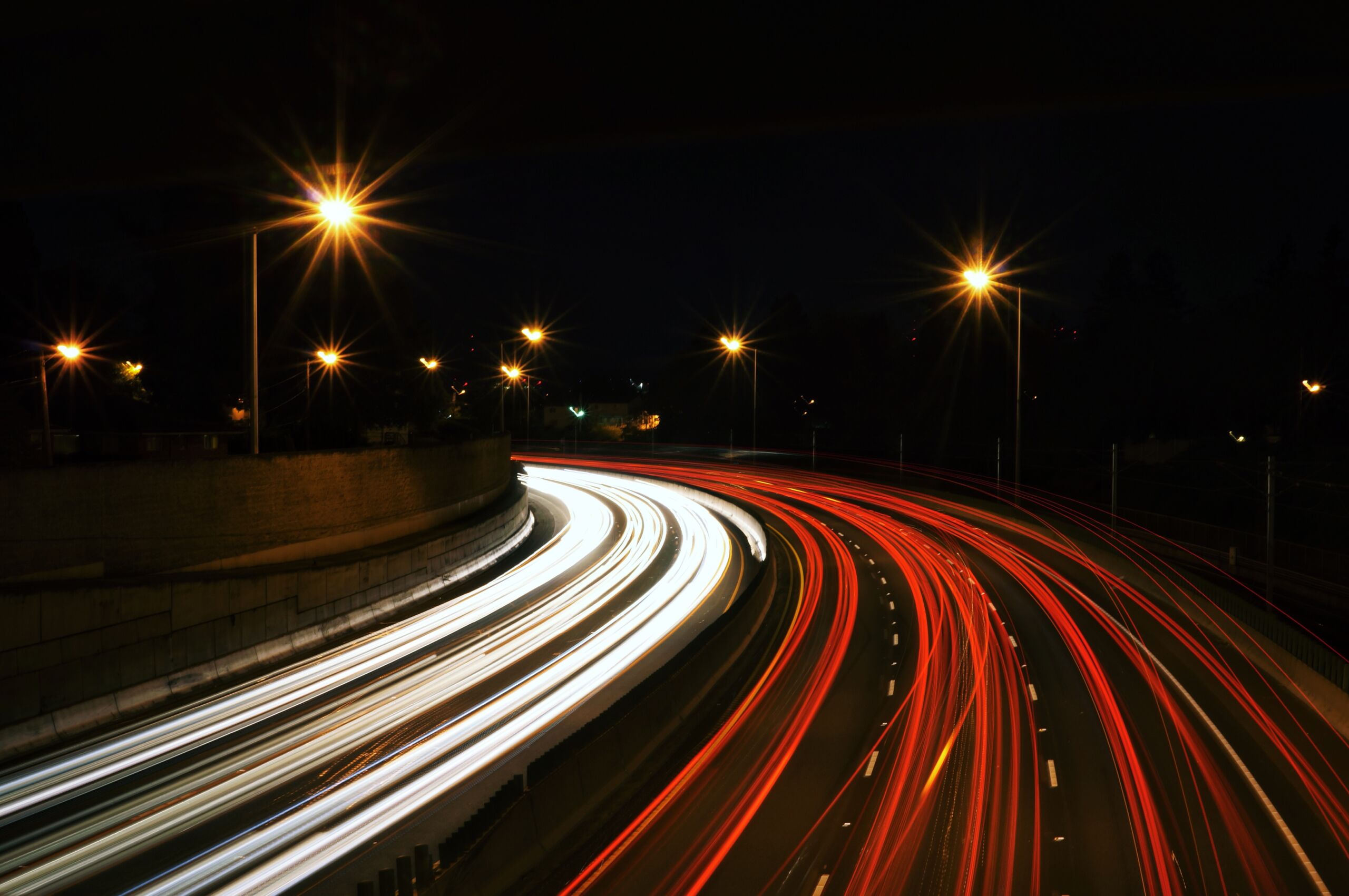 Black street store lights