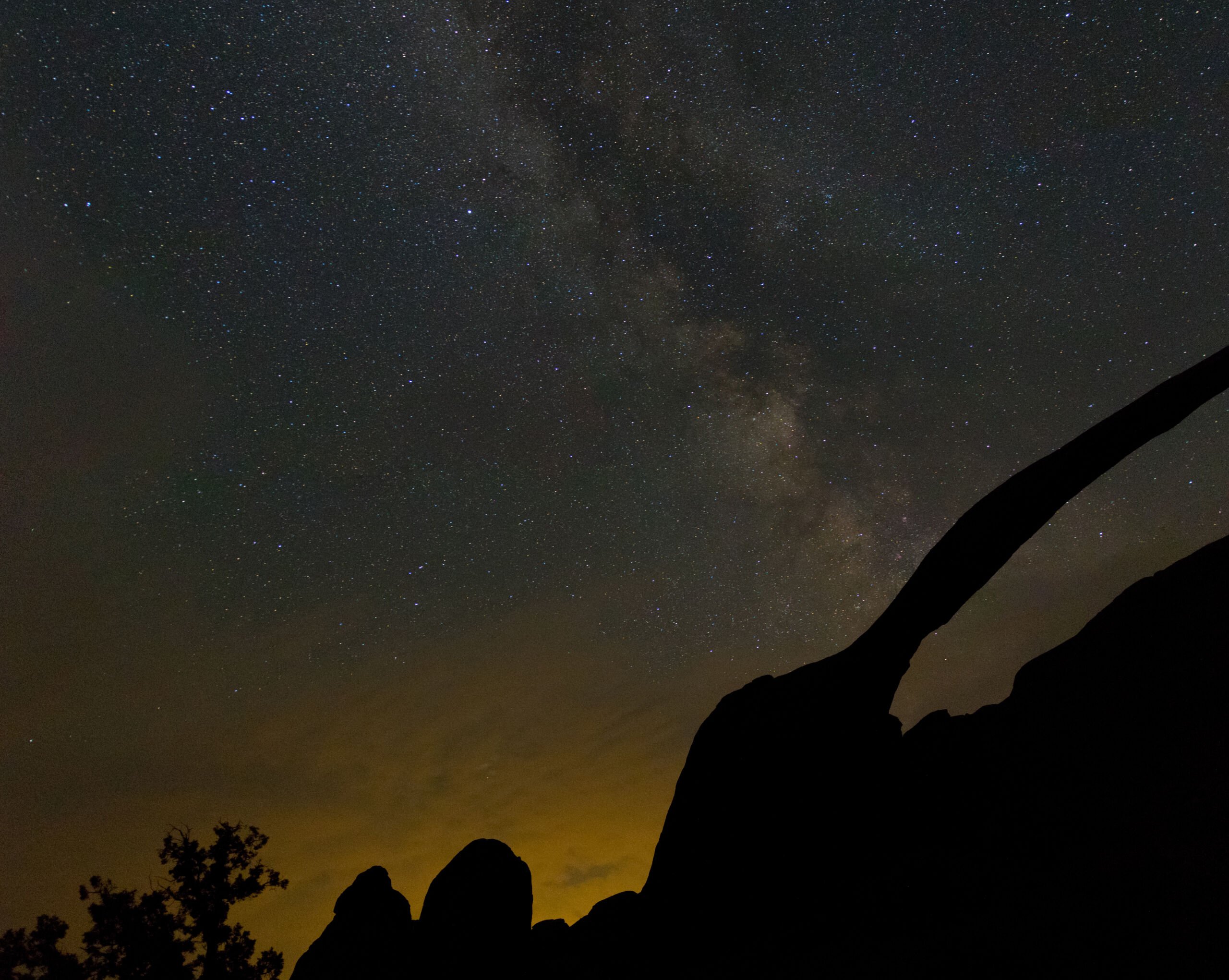 arches national park night