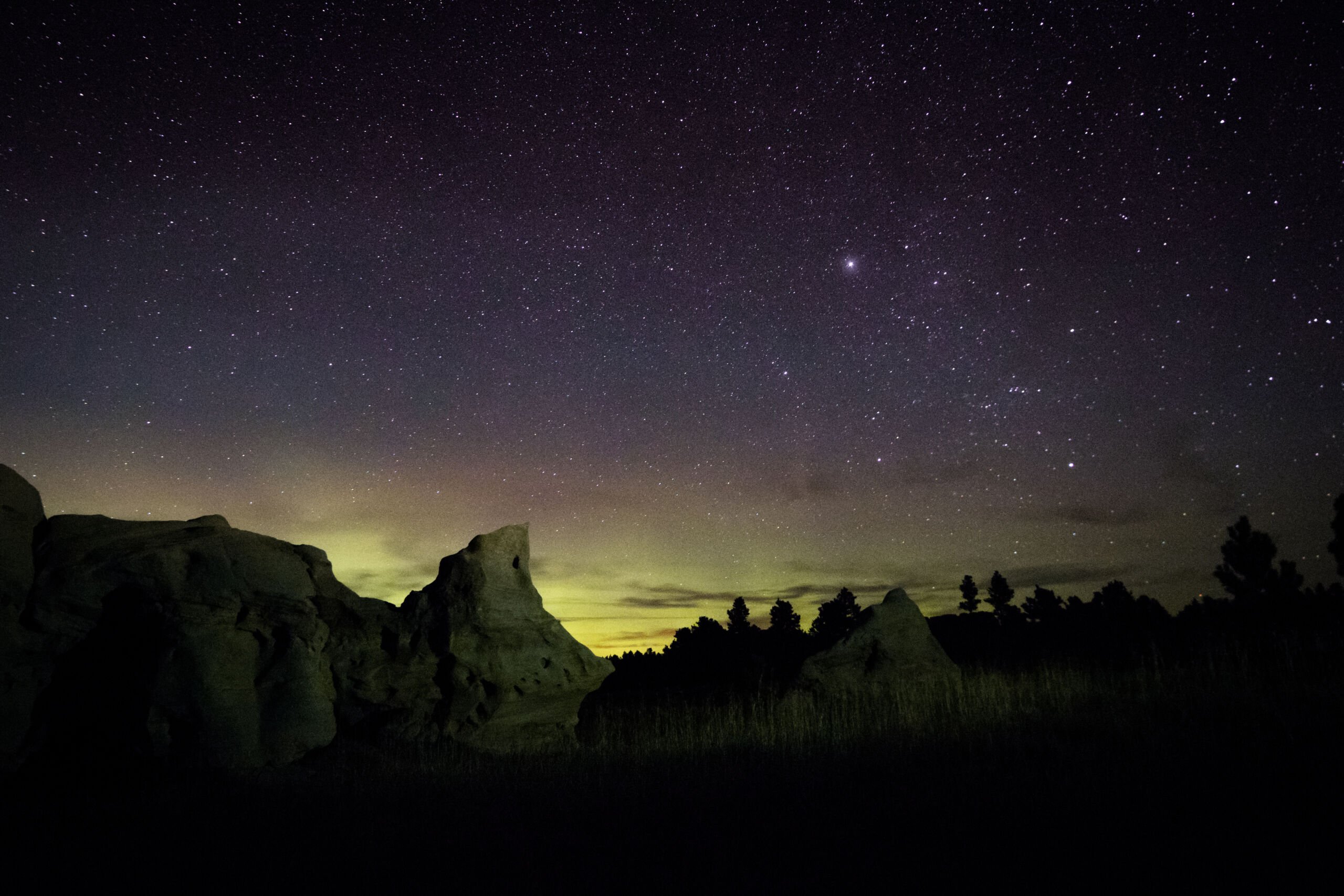 Medicine Rocks Dark Sky