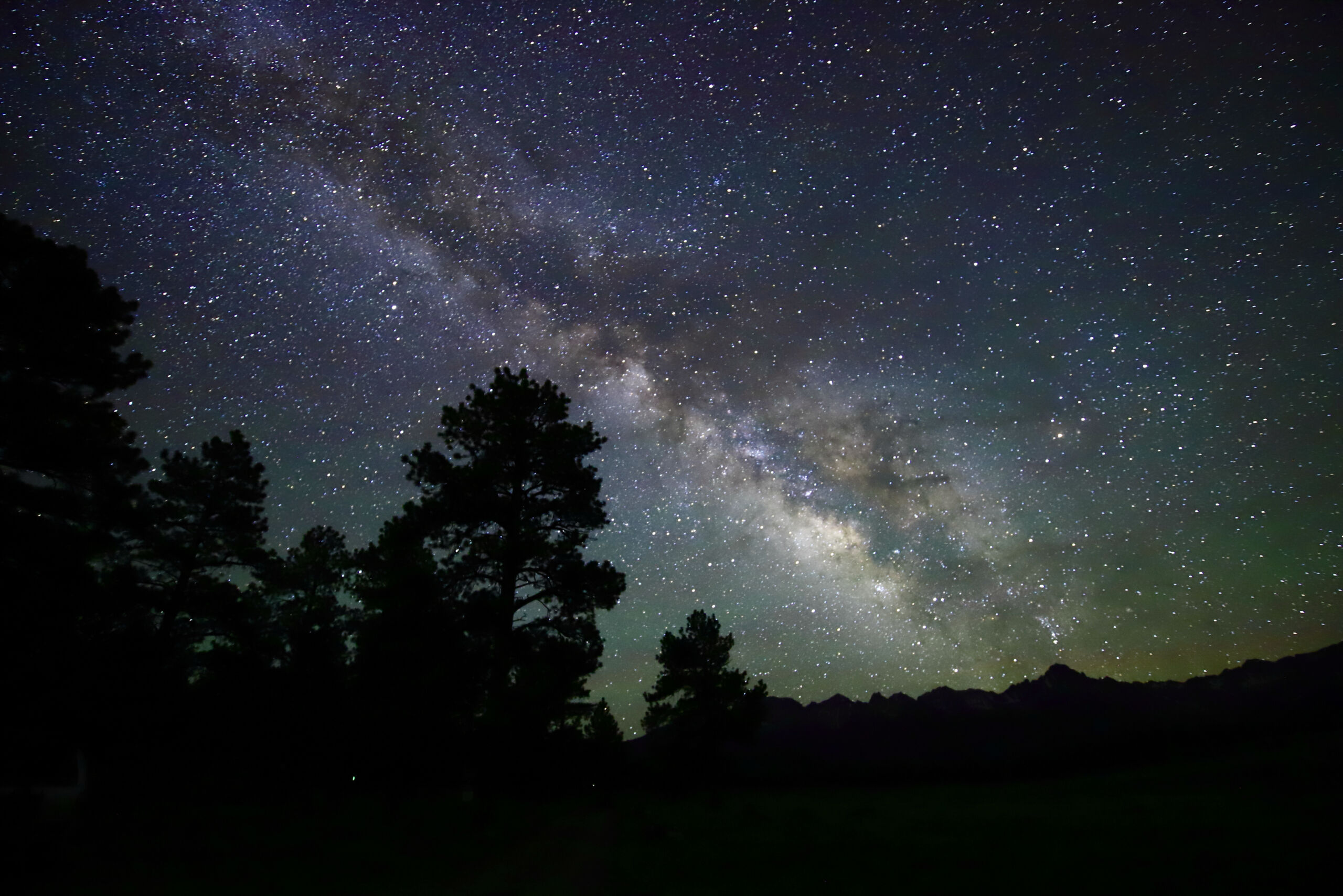 Top of the Pines at night.