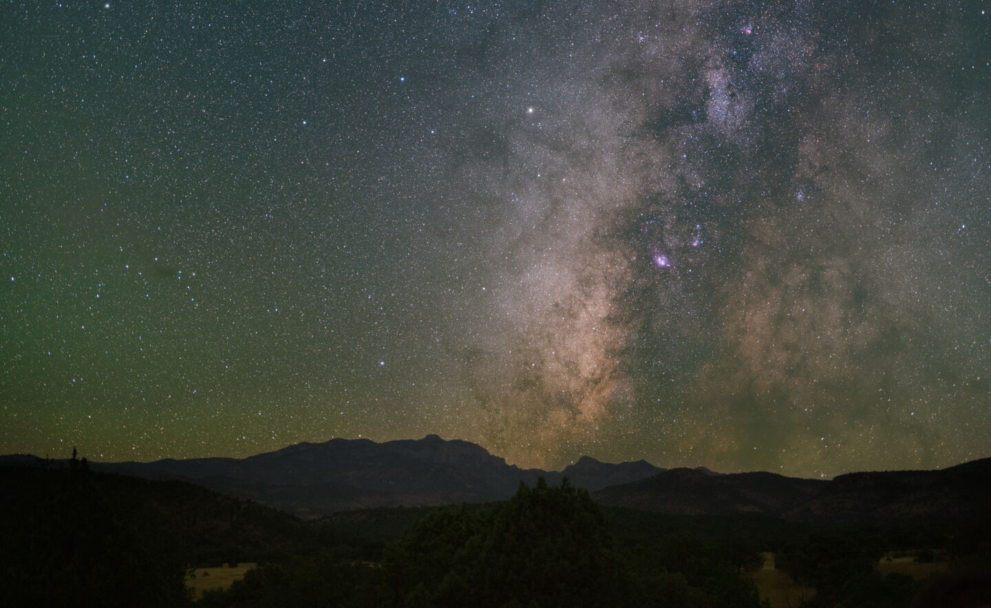 Milky Way above Davis Mountains