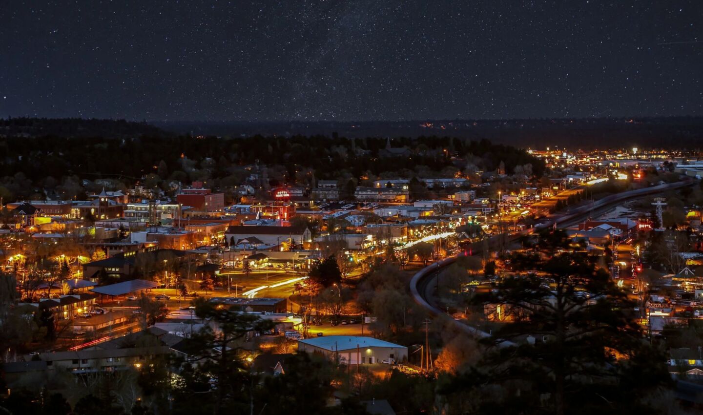 2026 Skyglow Project in Flagstaff displaying the city with dark sky friendly lighting
